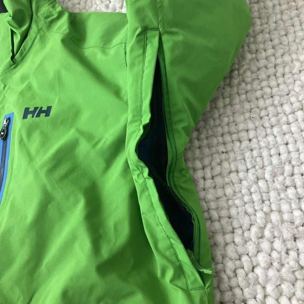 Helly Hansen Jacket Mens Large Motion Insulated Ski Jacket Green SnowBoard Recco